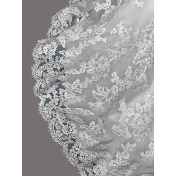 NWOT Ivory Full Lace Fit/Flare Wedding Gown - Mori Lee - Picture 9 of 13